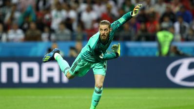 David De Gea is the only goalkeeper not to have made a save at the World Cup