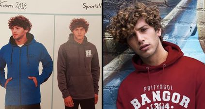 Once upon a time Eyal modelled a series of freshers hoodies