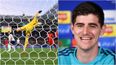 Jordan Pickford mocked by Thibaut Courtois for his height