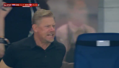 WATCH: Peter Schmeichel loved his son’s last-gasp penalty save against Croatia