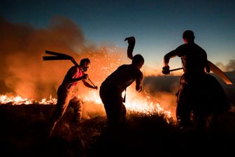 Police helicopter spots arsonists lighting new fires near Winter Hill