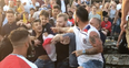 England fans brawl in 20-person pub garden fist fight