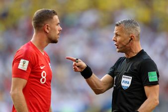 Concerned England fans are making the same joke about the referee against Sweden