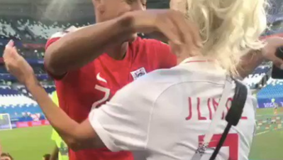 Jesse Lingard surprised by his mum as they share heartwarming moment after win against Sweden