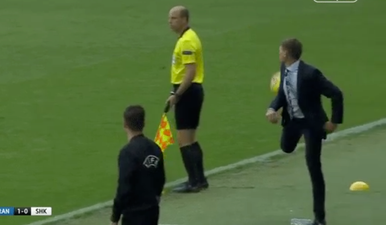 WATCH: Rangers fans loved Steven Gerrard’s touchline flick in first competitive game as boss