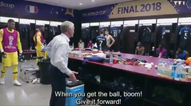 Footage of Didier Deschamps’ inspirational half-time team talk has been released