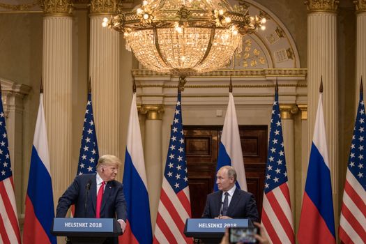 Donald Trump and Vladimir Putin meet in Helsinki