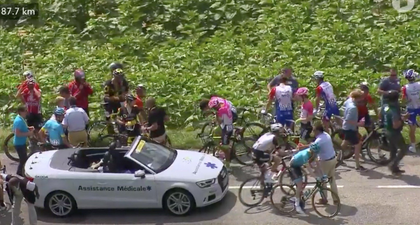 Tour de France stopped after protesters roll hay into the riders’ path