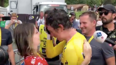 Geraint Thomas in tears as he is set to become Tour de France champion