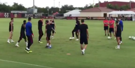 Manchester United filmed putting in zero effort in pre-season training video