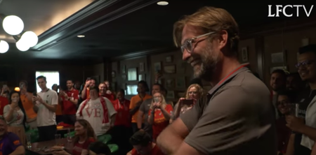 Jurgen Klopp surprises Liverpool fans in bar, joins in on singing ‘Allez Allez Allez’