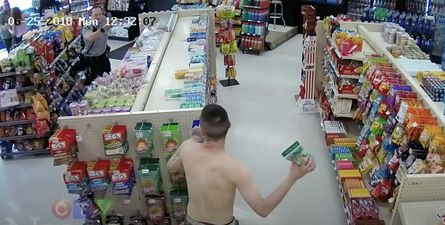 This footage of an attempted robbery is unintentional comedy gold