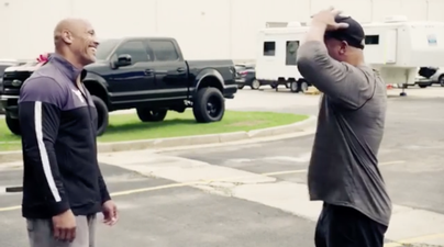 The Rock suprised his stunt double with a new car and it was very, very emotional