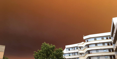 DJ shares remarkable footage of the sky over Albufeira as devastating wildfire spreads