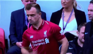 Get you someone that looks at you the way Shaqiri looks at Jurgen Klopp