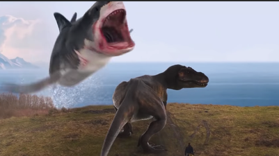 The next Sharknado film has a T-Rex fighting a shark and yeah… we’re expecting Oscars