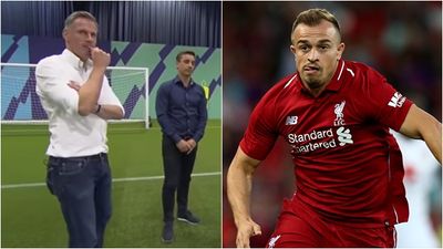 Jamie Carragher reveals hilarious Xherdan Shaqiri message to Gary Neville