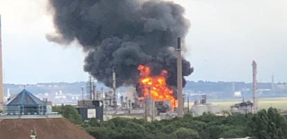 Massive explosion at oil refinery leads to evacuation