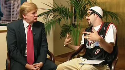 Sacha Baron Cohen sends Donald Trump a message from Ali G