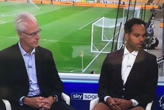 Important news as Joleon Lescott looks like he’s not wearing any trousers live on TV