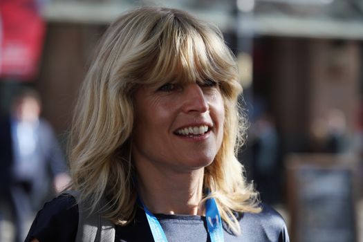 MANCHESTER, ENGLAND - OCTOBER 06: Rachel Johnson, the sister of London mayor Boris Johnson arrives on the third day of the Conservative party conference on October 6, 2015 in Manchester, England. Home Secretary Theresa May addressed delegates on day three of the Conservative Party conference at Manchester Central and warned that it is "impossible to build a cohesive society" and the UK needs to have an immigration limit. (Photo by Dan Kitwood/Getty Images)