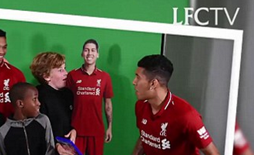 Liverpool’s Virgil Van Dijk and Roberto Firmino prank fans in hilarious video