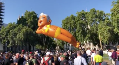 Sadiq Khan bikini blimp takes flight in London