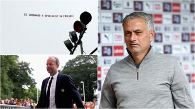 Anti-Woodward banner flies over Turf Moor featuring infamous Jose Mourinho insult