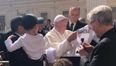 Pope Francis presented with Leeds United jersey by club chairman