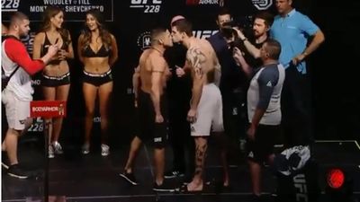 English fighter kisses UFC legend Diego Sanchez in heated face-off