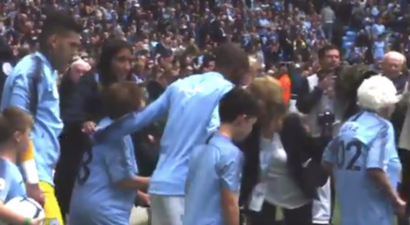 A 102-year-old fan was a mascot at Manchester City’s match against Fulham