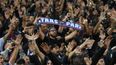 PSG fans show support for Crystal Palace ultras at Anfield