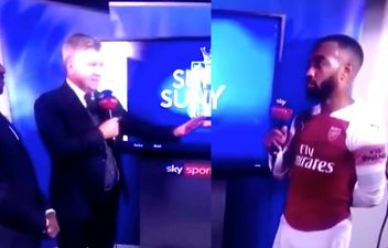 Geoff Shreeves apologises for warning Lacazette about his language live on air