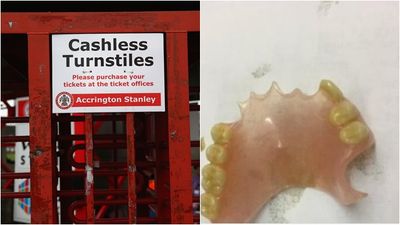 Accrington Stanley lose false teeth which were being held for fan who misplaced them