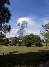 Indonesia volcano erupts on the same island as devastating earthquake