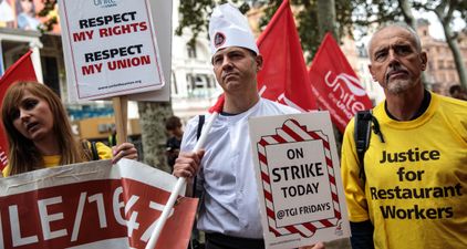 UberEats, Deliveroo, McDonald’s, Wetherspoons and TGI Fridays workers are striking today