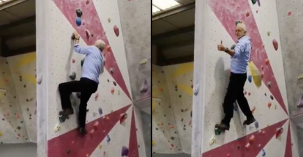 WATCH: Jeremy Corbyn takes on a rock climbing wall