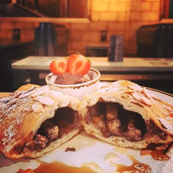 Deep fried mars bar calzone