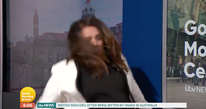 WATCH: Presenter stacks it live on Good Morning Britain
