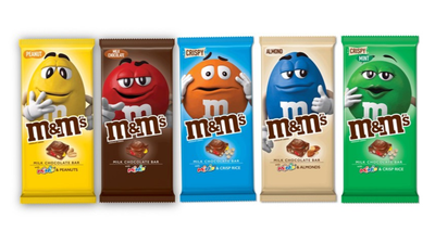 M&Ms are releasing a new range of chocolate bars in five flavours