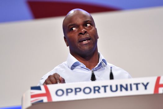 BIRMINGHAM, ENGLAND - OCTOBER 03: Conservative London Mayoral candidate Shaun Bailey speaks during the Conservative Party Conference on October 3, 2018 in Birmingham, England. (Photo by Anthony Devlin/Getty Images)