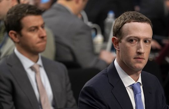 WASHINGTON, DC - APRIL 10: Facebook co-founder, Chairman and CEO Mark Zuckerberg testifies before a combined Senate Judiciary and Commerce committee hearing in the Hart Senate Office Building on Capitol Hill April 10, 2018 in Washington, DC. Zuckerberg, 33, was called to testify after it was reported that 87 million Facebook users had their personal information harvested by Cambridge Analytica, a British political consulting firm linked to the Trump campaign. (Photo by Alex Wong/Getty Images)