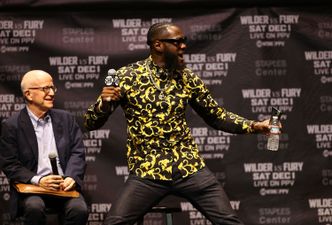 Deontay Wilder apologises after ‘breaking mascot’s jaw’ live on television