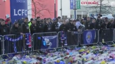 Leicester City players visit King Power Stadium to pay respects to Vichai Srivaddhanaprabha