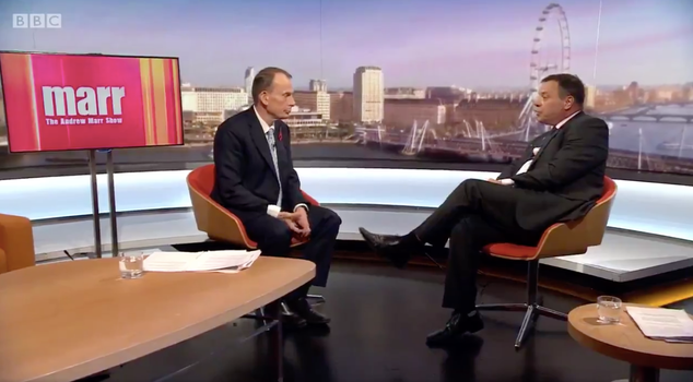 Arron Banks and Andrew Marr