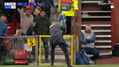 Mourinho smashes water bottles to the ground after Fellaini rescues Manchester United