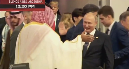 Watch Putin give Saudi crown prince a big old high five at the G20