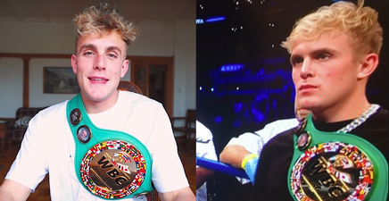 Jake Paul wears YouTube belt in ring before Luis Ortiz fight with Travis Kauffman