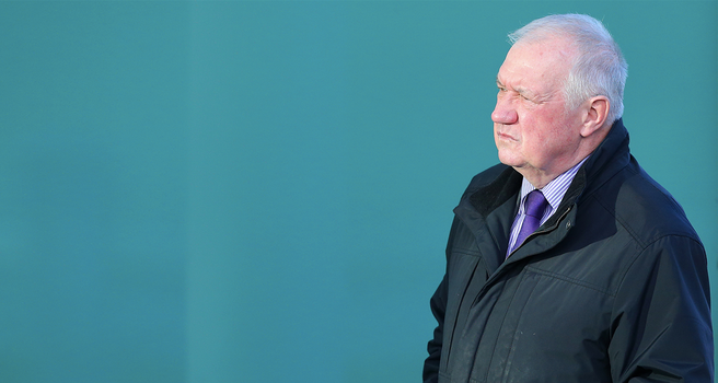 WARRINGTON, ENGLAND - MARCH 10: Former South Yorkshire Police Chief David Duckenfield arrives to give evidence at the Hillsborough Inquest at the specially adapted office building in Birchwood Park on March 10, 2015 in Warrington, England. Mr Duckenfield, who was a chief superintendent in South Yorkshire Police in 1989, was the match commander on the day of the FA Cup semi-final where 96 Liverpool fans died on April 15, 1989. He will attend the Hillsborough Inquests from today until March 14. (Photo by Dave Thompson/Getty Images)