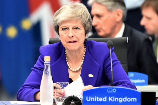 BUENOS AIRES, ARGENTINA - NOVEMBER 30: British Prime Minister Theresa May gestures during the opening day of Argentina G20 Leaders' Summit 2018 at Costa Salguero on November 30, 2018 in Buenos Aires, Argentina. (Photo by Amilcar Orfali/Getty Images) European Court of Justice